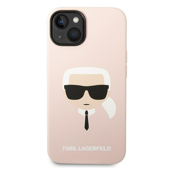 Etui KARL LAGERFELD Apple iPhone 14 Plus Silicone Karl`s Head Różowy Hardcase